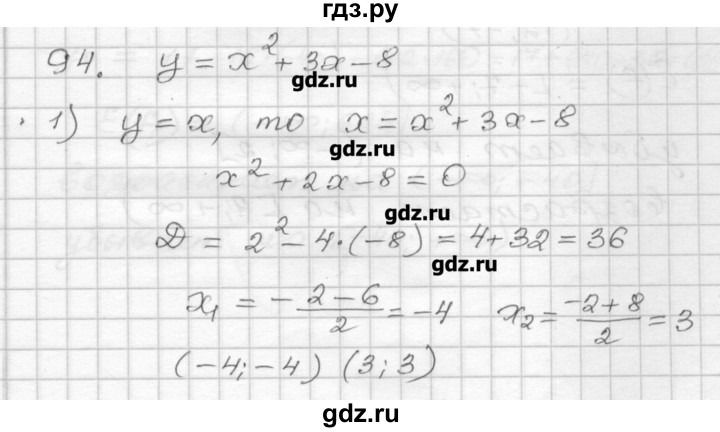 ГДЗ по алгебре 9 класс Мерзляк дидактические материалы  вариант 2 - 94, Решебник