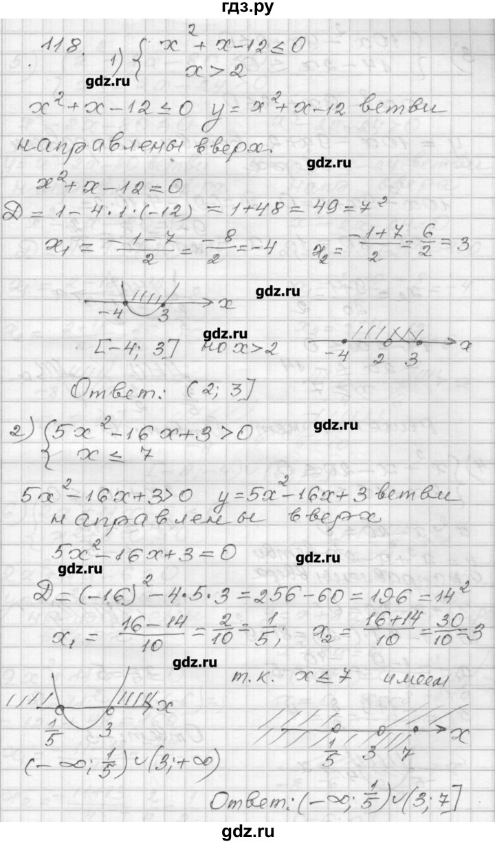 ГДЗ по алгебре 9 класс Мерзляк дидактические материалы  вариант 3 - 118, Решебник
