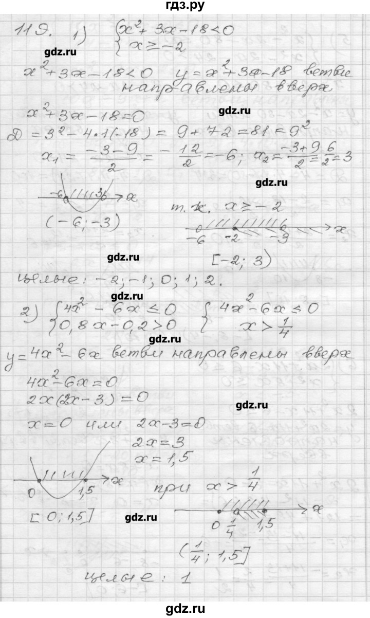 ГДЗ по алгебре 9 класс Мерзляк дидактические материалы  вариант 3 - 119, Решебник