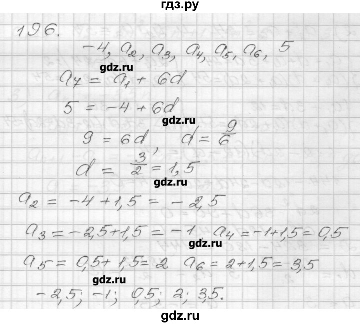 ГДЗ по алгебре 9 класс Мерзляк дидактические материалы  вариант 3 - 196, Решебник