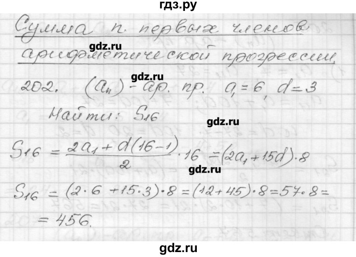 ГДЗ по алгебре 9 класс Мерзляк дидактические материалы  вариант 3 - 202, Решебник