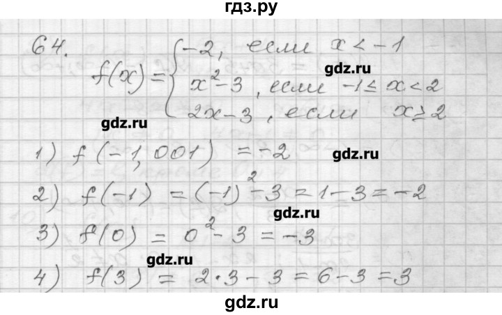ГДЗ по алгебре 9 класс Мерзляк дидактические материалы  вариант 3 - 64, Решебник
