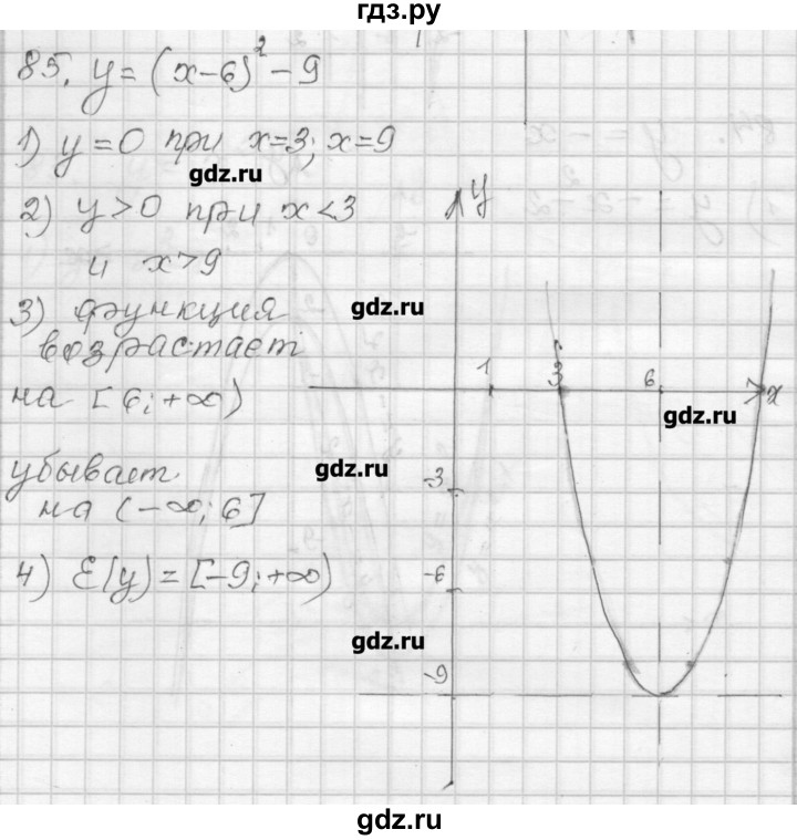 ГДЗ по алгебре 9 класс Мерзляк дидактические материалы  вариант 3 - 85, Решебник