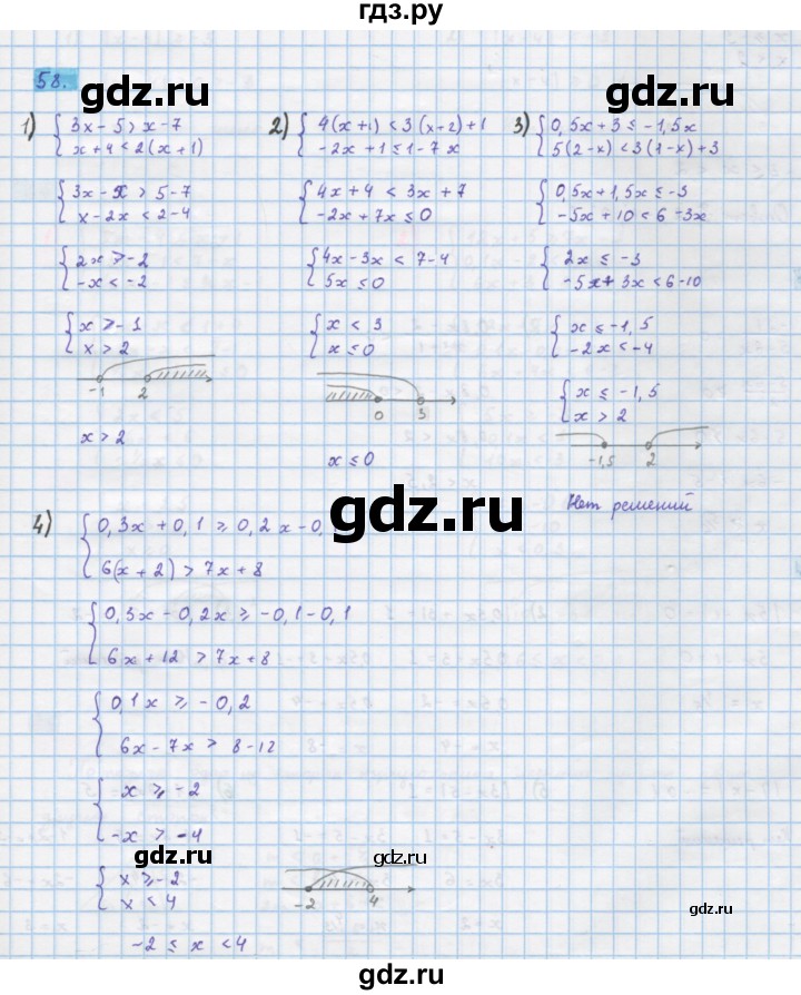 ГДЗ по алгебре 10 класс Колягин  Базовый и углубленный уровень упражнение - 58, Решебник