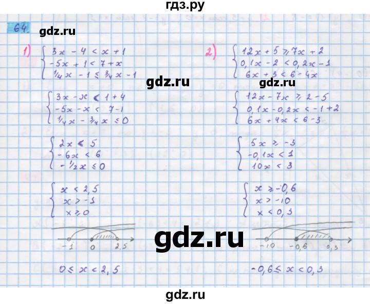 ГДЗ по алгебре 10 класс Колягин  Базовый и углубленный уровень упражнение - 64, Решебник