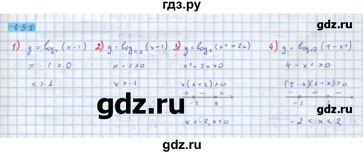 ГДЗ по алгебре 10 класс Колягин  Базовый и углубленный уровень упражнение - 831, Решебник
