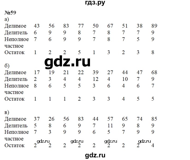 ГДЗ по математике 4 класс Истомина рабочая тетрадь  часть 1 - 59, Решебник №1