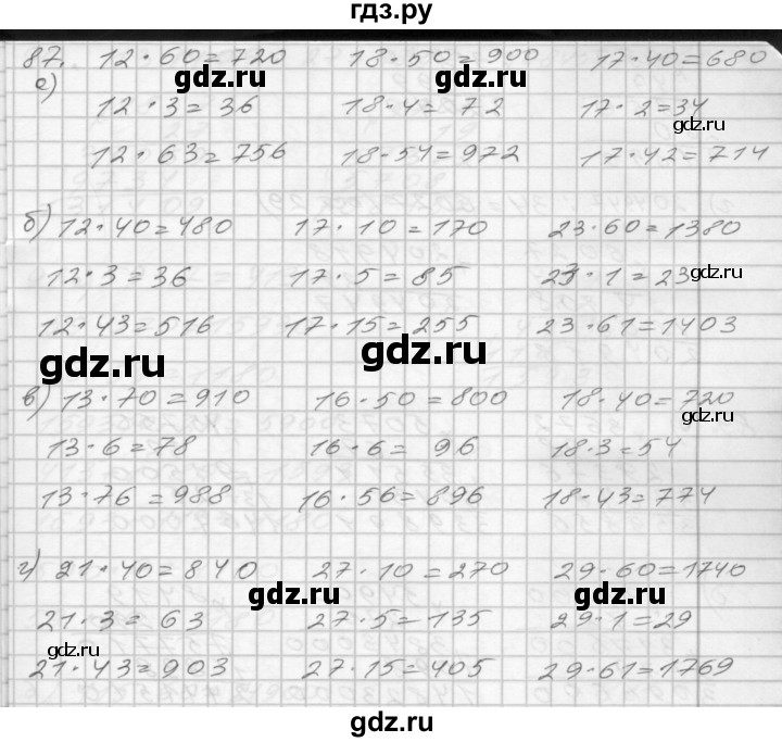 ГДЗ по математике 4 класс Истомина рабочая тетрадь  часть 1 - 87, Решебник №1