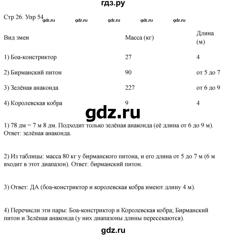 ГДЗ по математике 4 класс Истомина рабочая тетрадь  часть 2 - 54, Решебник 2024