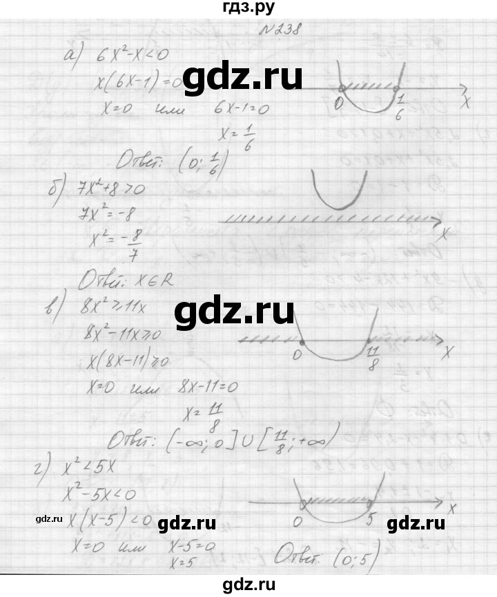 ГДЗ по алгебре 9 класс Макарычев  Углубленный уровень упражнение - 238, Решебник к учебнику 2015
