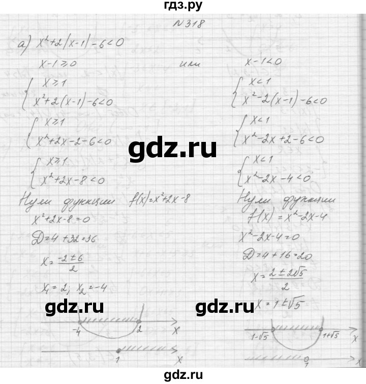 ГДЗ по алгебре 9 класс Макарычев  Углубленный уровень упражнение - 318, Решебник к учебнику 2015