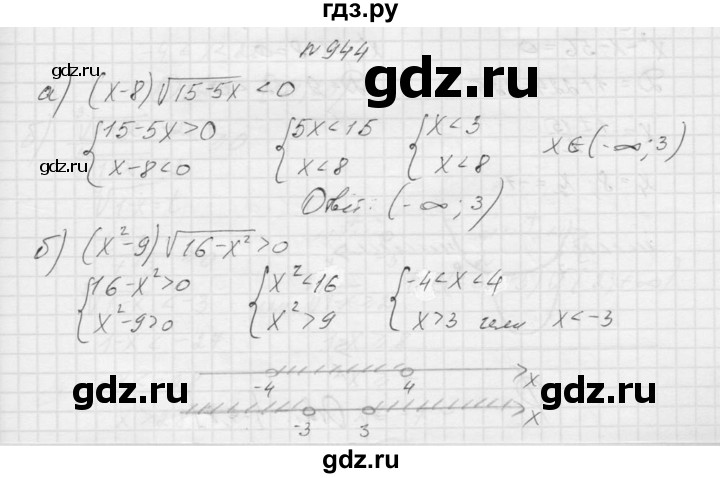 ГДЗ по алгебре 9 класс Макарычев  Углубленный уровень упражнение - 944, Решебник к учебнику 2015