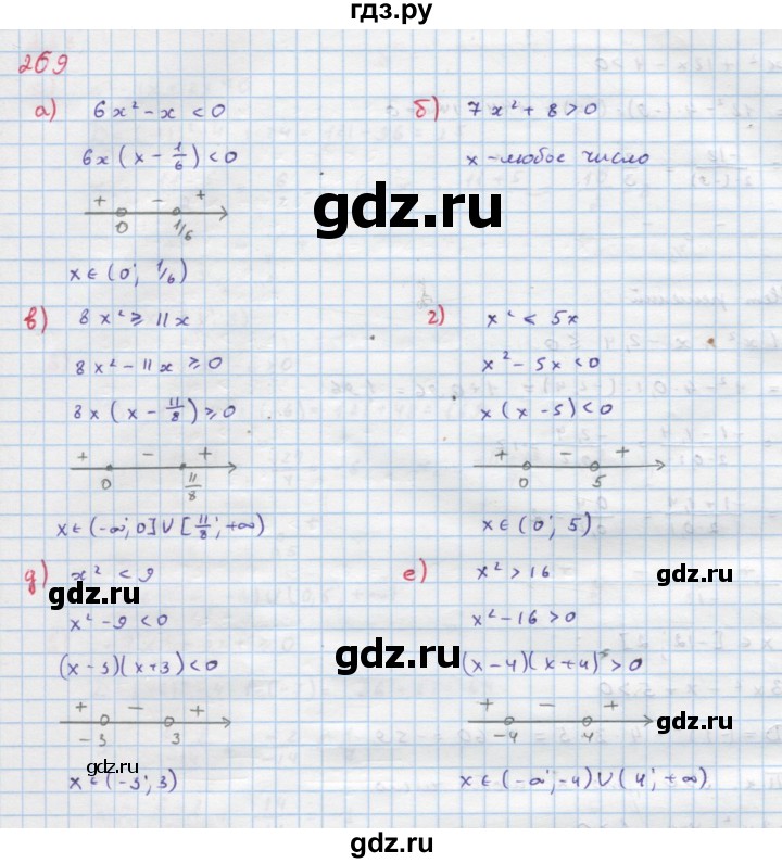 ГДЗ по алгебре 9 класс Макарычев  Углубленный уровень упражнение - 269, Решебник к учебнику 2018