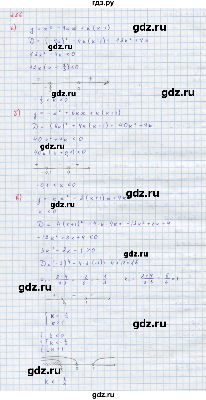 ГДЗ Упражнение 286 Алгебра 9 Класс Макарычев, Миндюк