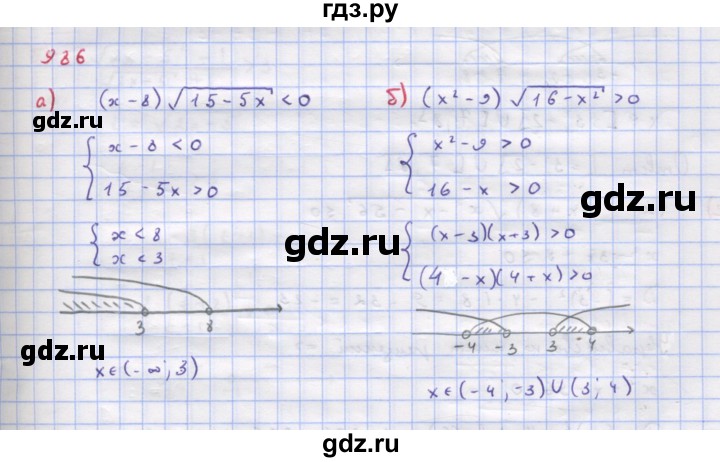 ГДЗ по алгебре 9 класс Макарычев  Углубленный уровень упражнение - 986, Решебник к учебнику 2018