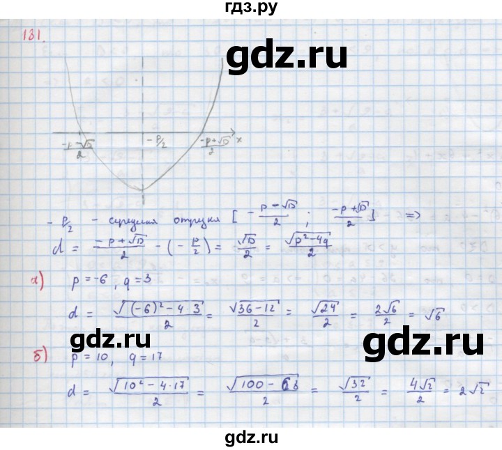 ГДЗ по алгебре 9 класс Макарычев  Углубленный уровень упражнение - 181, Решебник к учебнику 2022