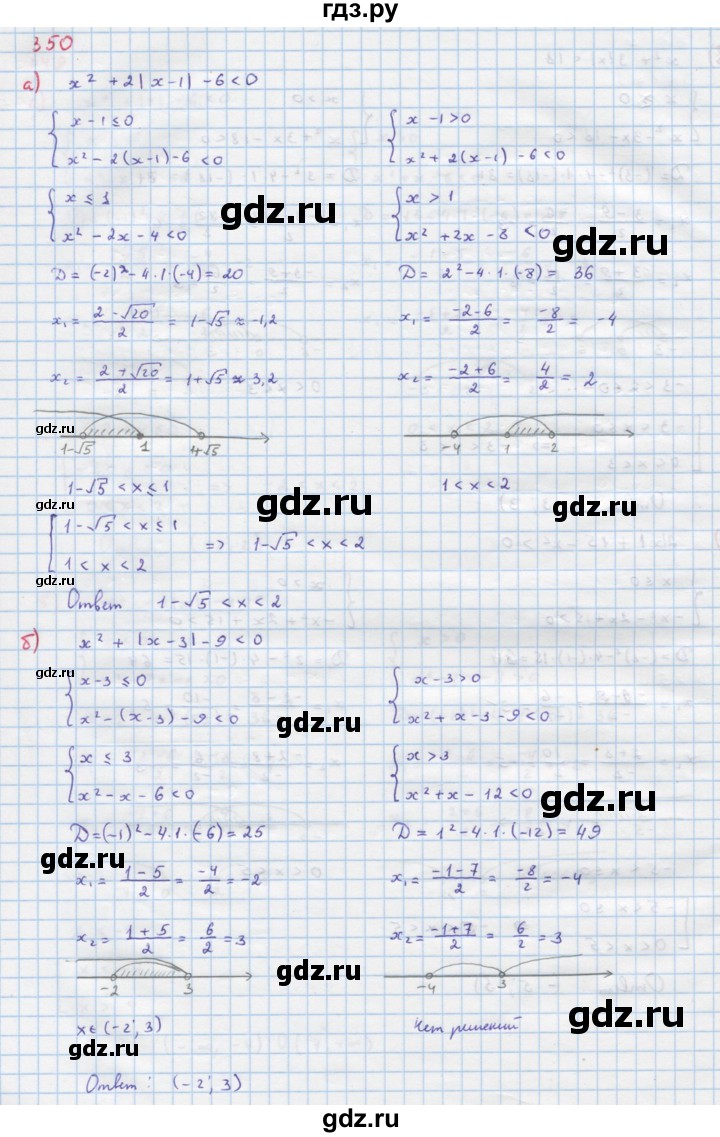ГДЗ по алгебре 9 класс Макарычев  Углубленный уровень упражнение - 350, Решебник к учебнику 2022