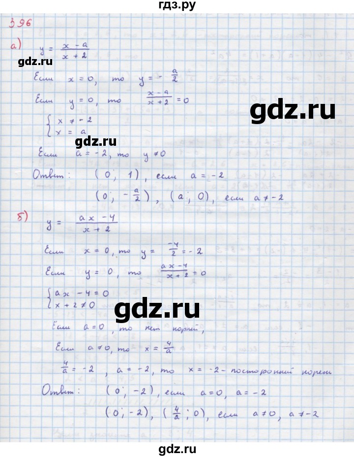 ГДЗ по алгебре 9 класс Макарычев  Углубленный уровень упражнение - 396, Решебник к учебнику 2022