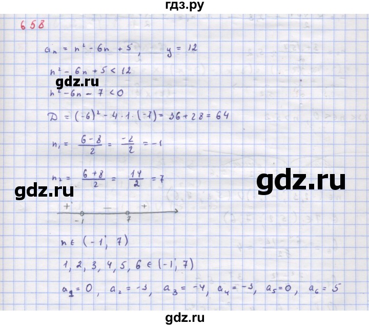 ГДЗ по алгебре 9 класс Макарычев  Углубленный уровень упражнение - 658, Решебник к учебнику 2022
