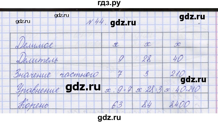 ГДЗ по математике 3 класс Захарова тетрадь для самостоятельной работы  часть 2. задание - 44, Решебник №1