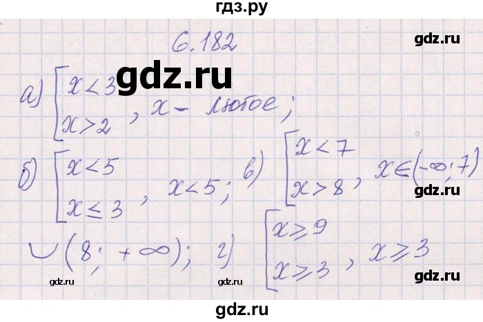 ГДЗ по алгебре 8‐9 класс Галицкий Сборник задач  § 6 - 6.182, Решебник №1