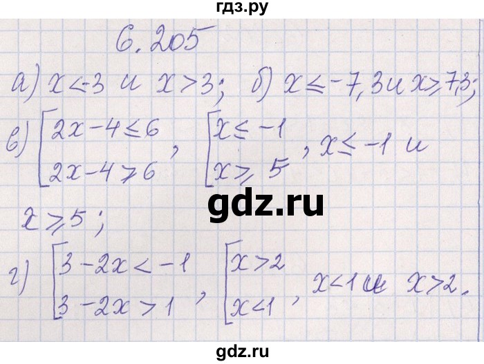 ГДЗ по алгебре 8‐9 класс Галицкий Сборник задач  § 6 - 6.205, Решебник №1