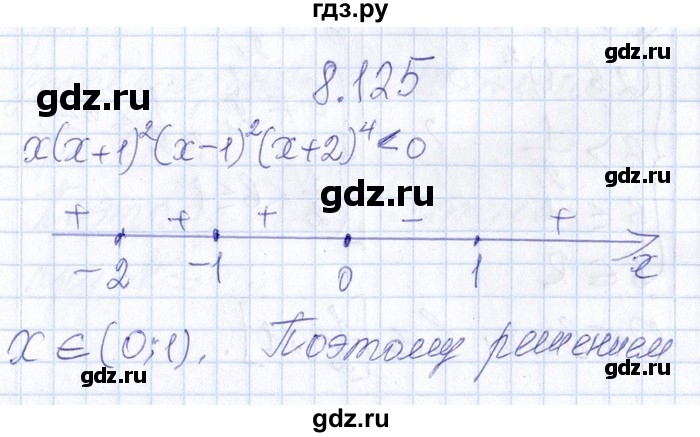 ГДЗ по алгебре 8‐9 класс Галицкий Сборник задач  § 8 - 8.125, Решебник №1