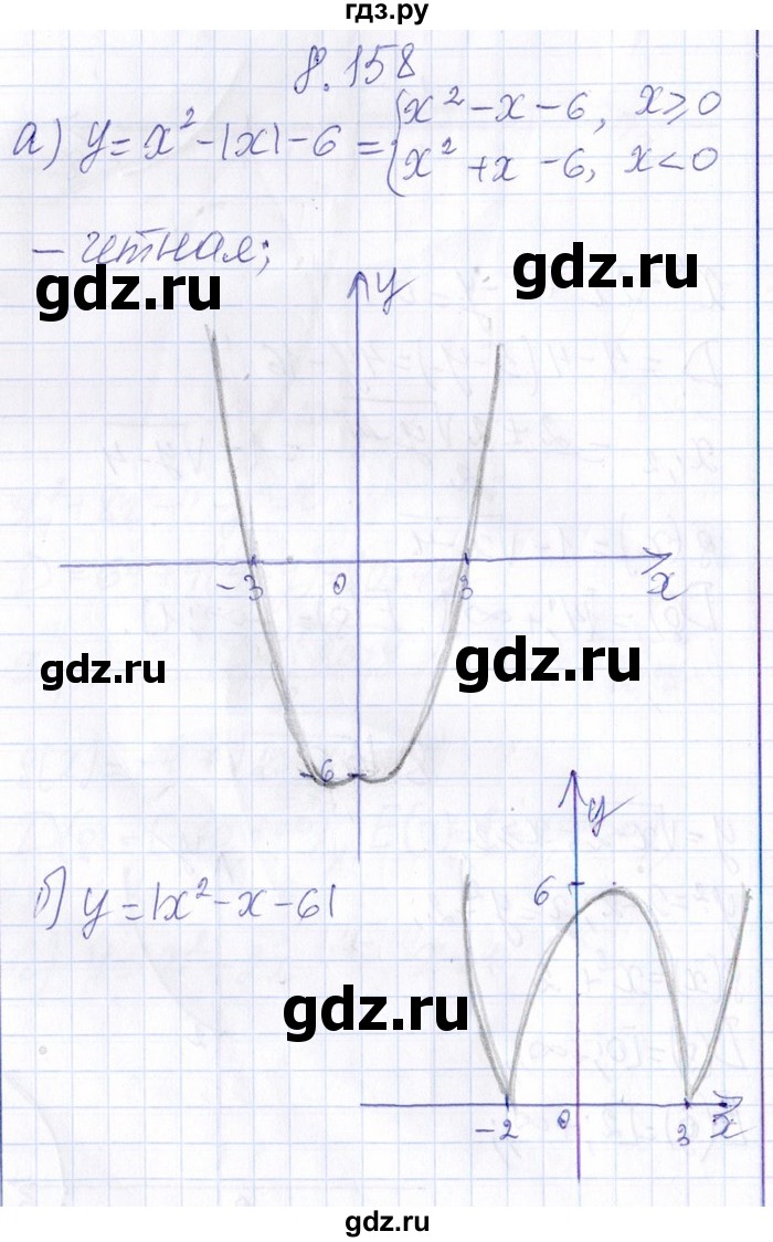 ГДЗ по алгебре 8‐9 класс Галицкий Сборник задач  § 8 - 8.158, Решебник №1