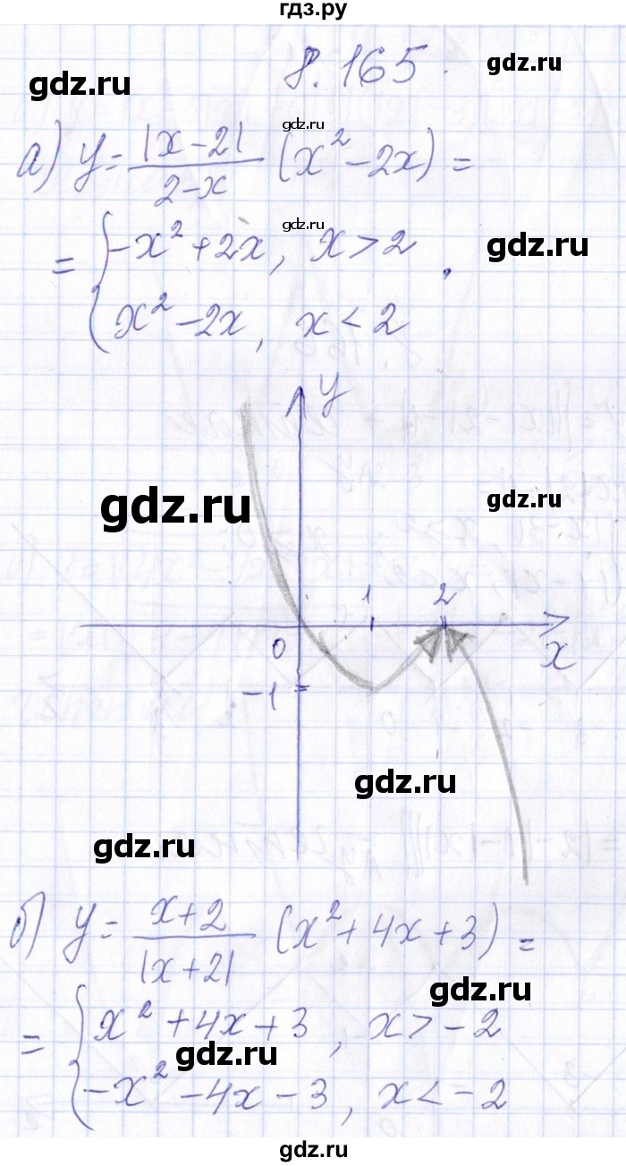 ГДЗ по алгебре 8‐9 класс Галицкий Сборник задач  § 8 - 8.165, Решебник №1