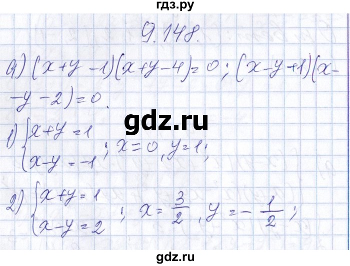 ГДЗ по алгебре 8‐9 класс Галицкий Сборник задач  § 9 - 9.148, Решебник №1