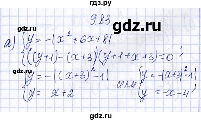 ГДЗ по алгебре 8‐9 класс Галицкий Сборник задач  § 9 - 9.83, Решебник №1