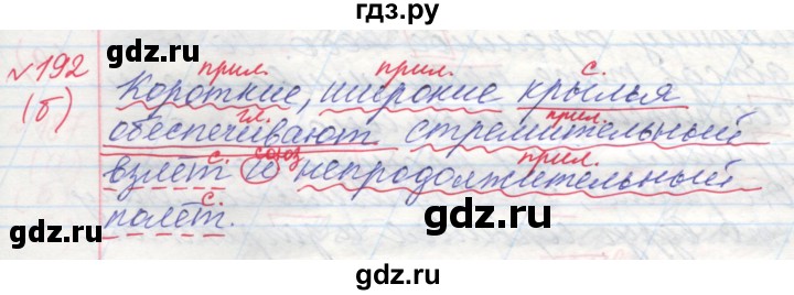 ГДЗ по русскому языку 4 класс Нечаева   упражнение - 192, Решебник №1