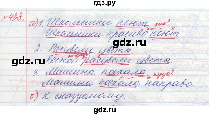 ГДЗ по русскому языку 4 класс Нечаева   упражнение - 438, Решебник №1