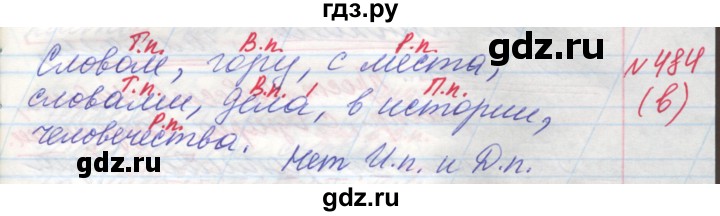 ГДЗ по русскому языку 4 класс Нечаева   упражнение - 484, Решебник №1