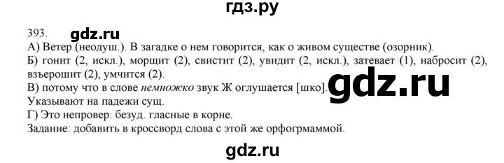 ГДЗ по русскому языку 4 класс Нечаева   упражнение - 393, Решебник №1 2014