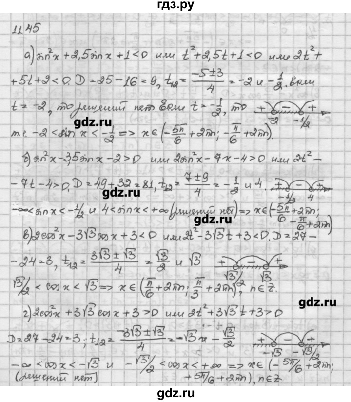 ГДЗ по алгебре 10 класс Никольский   § 11. тригонометрические уравнения и неравенства. - 11.45, Решебник