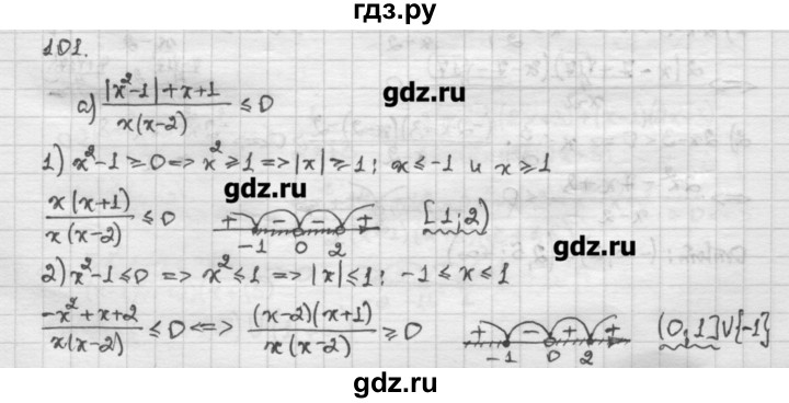 ГДЗ по алгебре 10 класс Никольский   задание для повторения - 101, Решебник