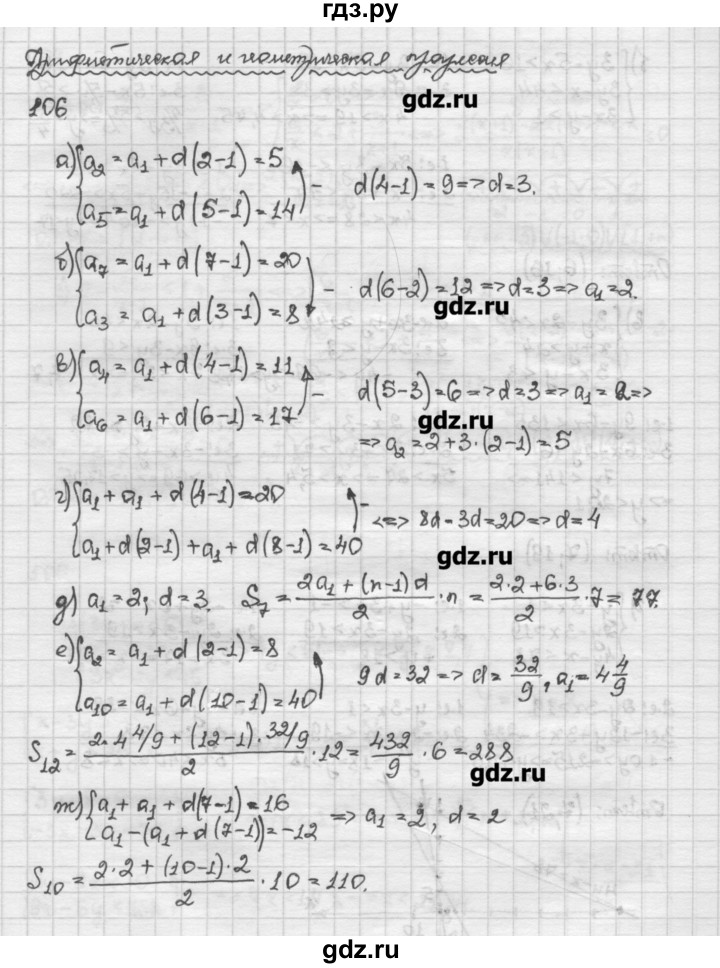 ГДЗ по алгебре 10 класс Никольский   задание для повторения - 106, Решебник