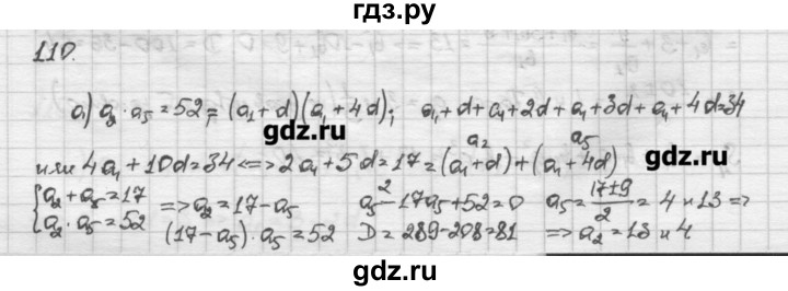 ГДЗ по алгебре 10 класс Никольский   задание для повторения - 110, Решебник