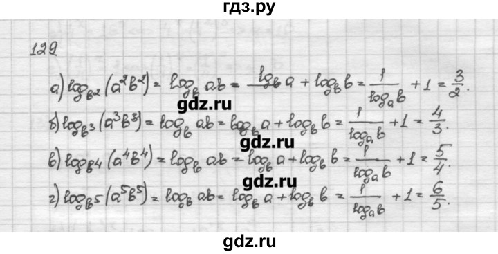 ГДЗ по алгебре 10 класс Никольский   задание для повторения - 129, Решебник
