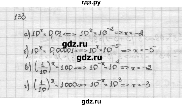 ГДЗ по алгебре 10 класс Никольский   задание для повторения - 133, Решебник