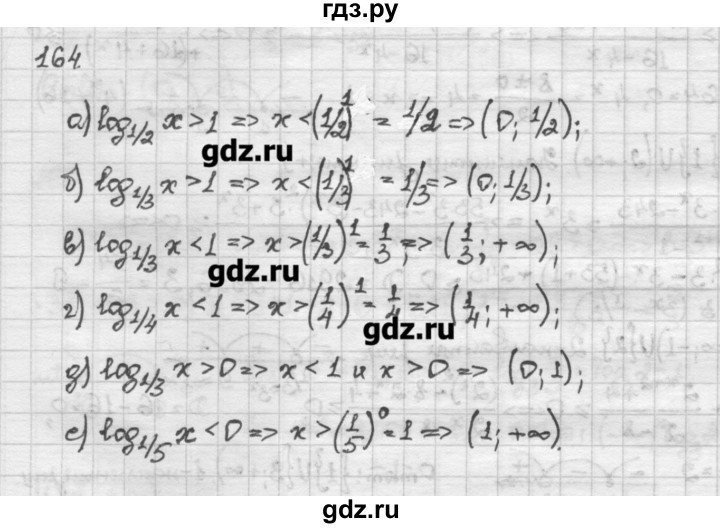 ГДЗ по алгебре 10 класс Никольский   задание для повторения - 164, Решебник