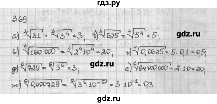 ГДЗ по алгебре 10 класс Никольский   § 3. корень степени n. - 3.69, Решебник