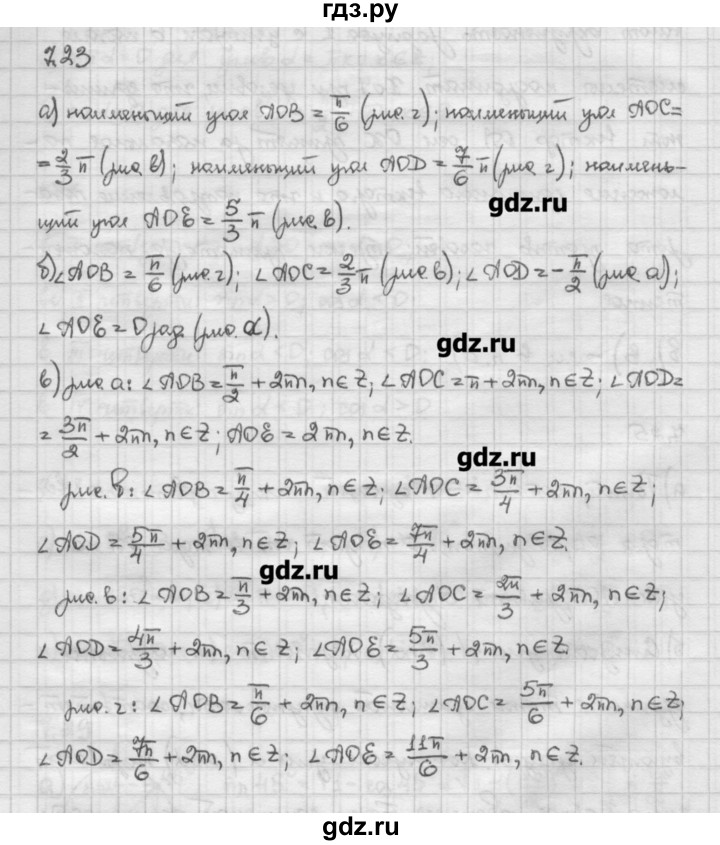 ГДЗ по алгебре 10 класс Никольский   § 7. синус и косинус угла. - 7.23, Решебник