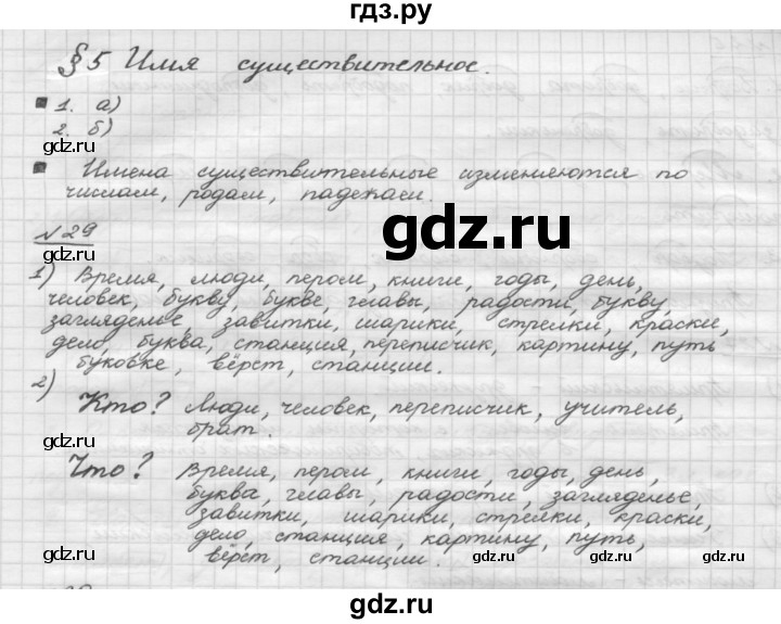 Домашнее задание по русскому 5 класс