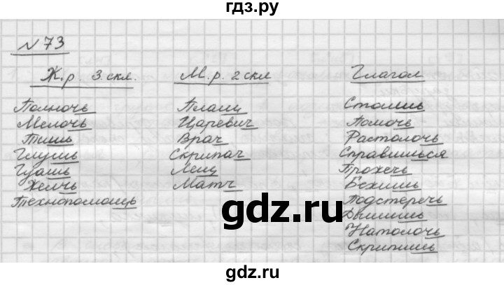 ГДЗ по русскому языку 5 класс Шмелев   глава 2 / упражнение - 73, Решебник