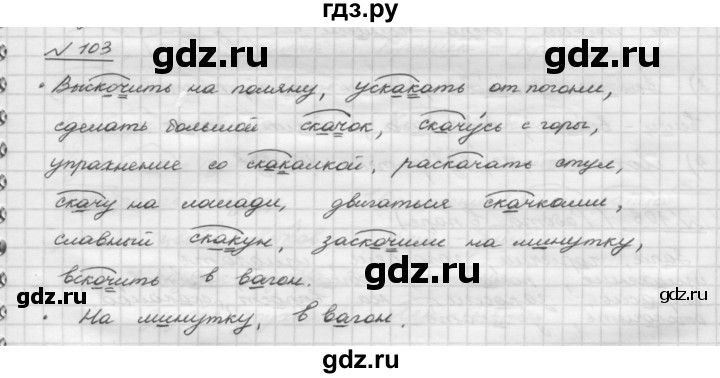 ГДЗ по русскому языку 5 класс Шмелев   глава 3 / упражнение - 103, Решебник