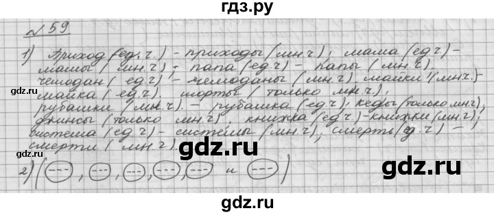 ГДЗ по русскому языку 5 класс Шмелев   глава 6 / упражнение - 59, Решебник