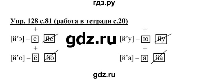 ГДЗ по русскому языку 1 класс Соловейчик   упражнение - 128, Решебник №1