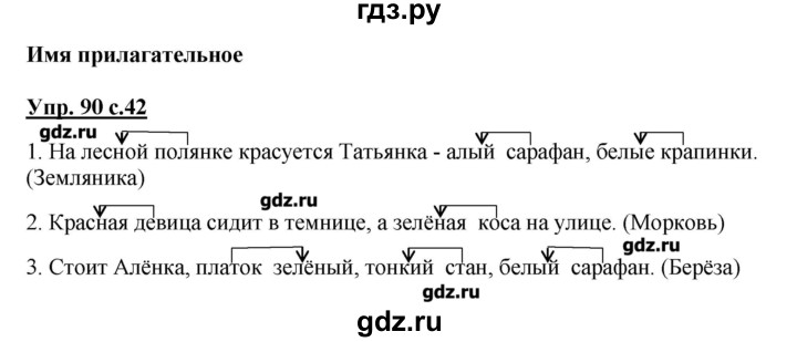 ГДЗ Часть 2 (Номер) 90 Русский Язык 2 Класс Рабочая Тетрадь Канакина